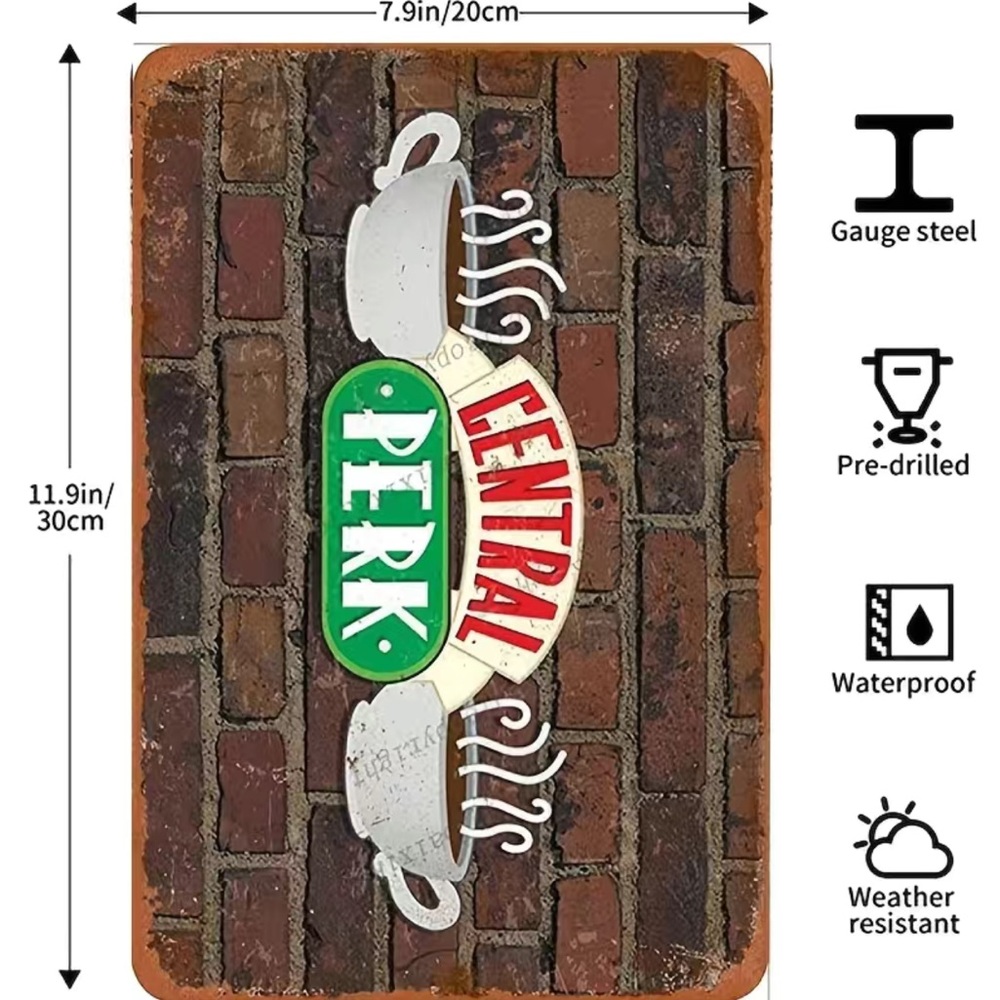 Central Perk FRIENDS Metal Sign - Nearly 8x12inch Guage Steel - Picture 2 of 7